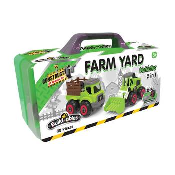 Construct It 2 In 1 Farm Hand Set Toy Trucks Buildable Vehicles 3y+