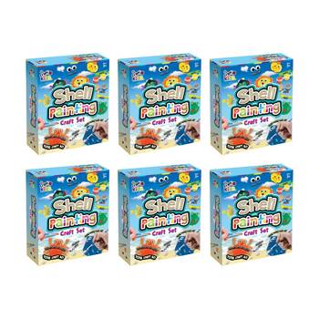 6PK Craft For Kids Ultimate Shell Painting Kit Crafting Set Fun 3y+