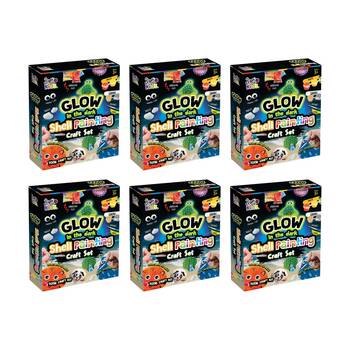 6PK Craft For Kids Ultimate Glow In Dark Shell Painting Kit Crafting Set 3y+