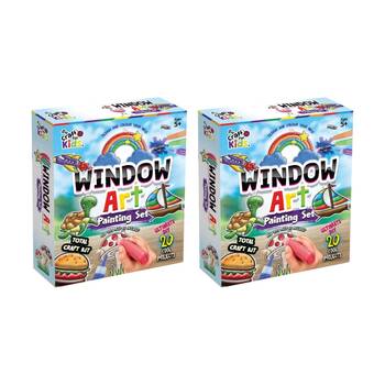 2PK 20pc Craft For Kids Create Your Own Window Art Crafting Set Projects 5y+