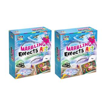 2PK Craft For Kids Marbling Paint Kit Crafting Set Art Supplies 5y+