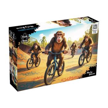 1000pc Puzzle Master Monkey BMX AR Edition Jig Saw Dynamic Scene
