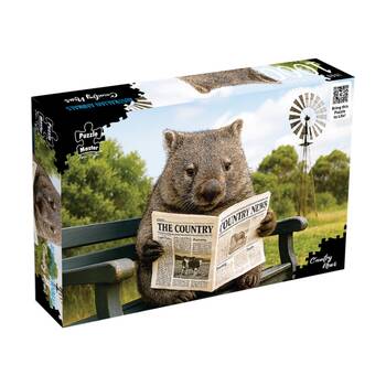 1000pc Puzzle Master Wombat News AR Edition Jig Saw Australian Collection