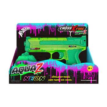 Kazaang CrossXFire AquaZ Electric Neon Water Blaster Range 10m Green 500ml