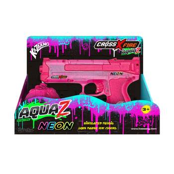 Kazaang CrossXFire AquaZ Electric Neon Water Blaster Range 10m Pink 500ml