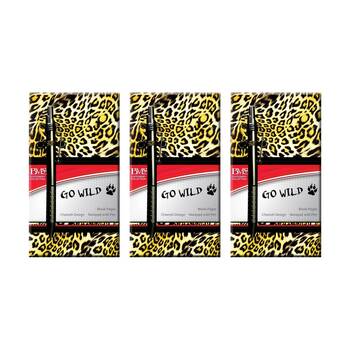 3PK Scribbles Stationery Go Wild Notebook Cheetah Journal Ball Point Pen Incl