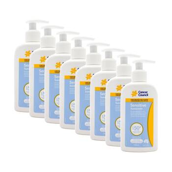 8PK Cancer Council Sensitive Sunscreen SPF 50+ Broad Spectrum 200ml