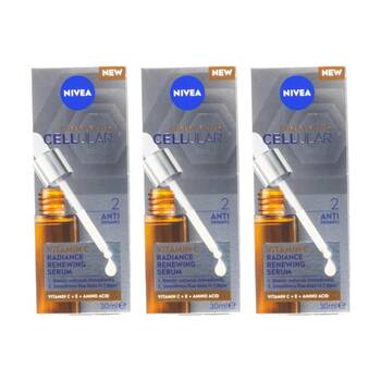 3PK Nivea Anti-Ageing Radiance Serum Cellular W/ Vitamin C & E Amino Acids 30ml