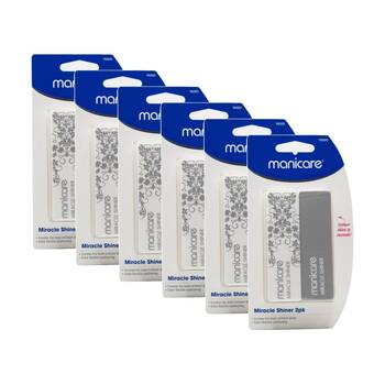 6x 2pc Manicare Miracle Shiner Buffer Nail Care Tool Multi Colour