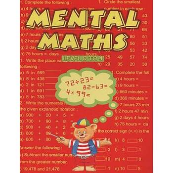 Bms Brands Mental Maths Bind-Up Educational Workbook For Kids