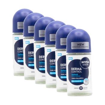 6PK Nivea 72H Antiperspirant Men's Roll On Deodorant 50mL Pro Vitamin B5