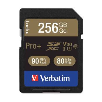 VERBATIM Pro Plus 4K SDXC eXtended Capacity Card (UHS-I U3) 256GB