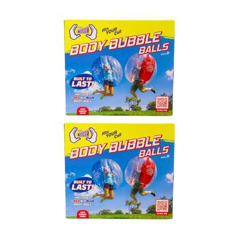 2x 2pc Cooee 1.2m Inflatable Bumper Body Bubble Balls Outdoor Game Kids Toy 8y+
