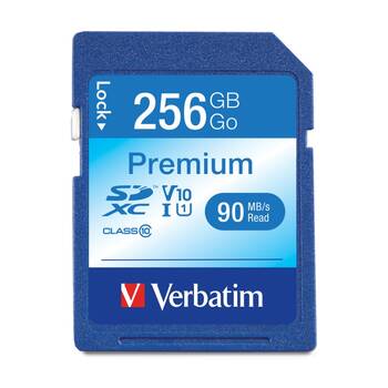 VERBATIM Premium SDXC eXtended Capacity Card (Class 10 UHS-I) 256GB