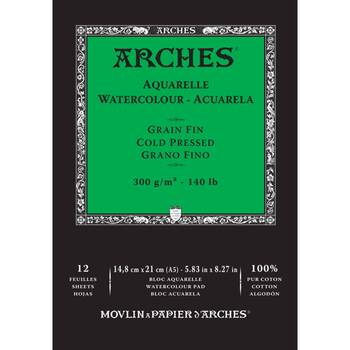 Arches Cold Press Watercolour Art/Craft Painting Paper Pad 300g A5