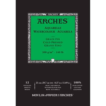 Arches Cold Press Watercolour Art/Craft Painting Paper Pad 300g A4