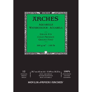 Arches Cold Press Watercolour Art/Craft Painting Paper Pad 300g A3