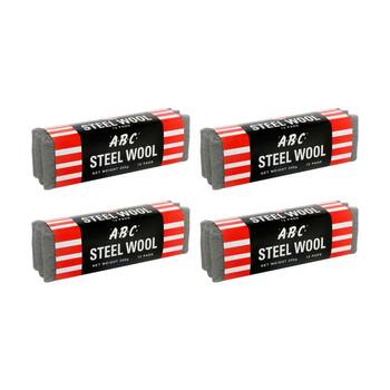 4PK ABC 250g Home Professional Cleaning Steel Wool Sleeves Grade 0000