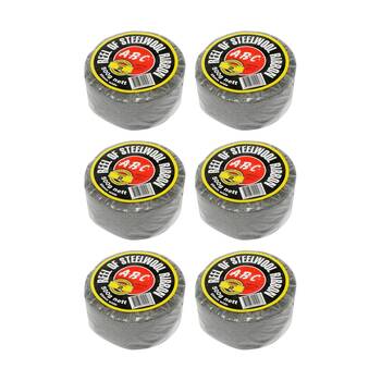 6x 12pc ABC 500g Home Professional Cleaning Steel Wool Reels Grade 2