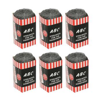 6PK ABC Handyman Home Professional Cleaning Steel Wool Refill Grade 0000