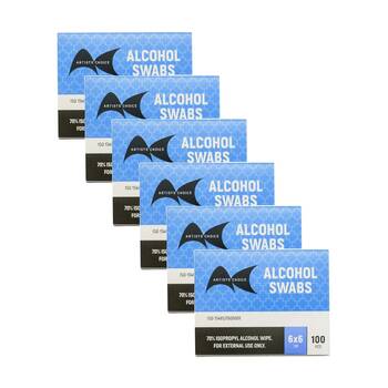 6x 100pc Artists Choice Alcohol Wipes Antibacterial Sanitizing Cleaning Pads