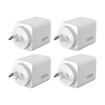 4PK Comsol Dual Port USB-A Portable Fast Charging Wall Charger 12W