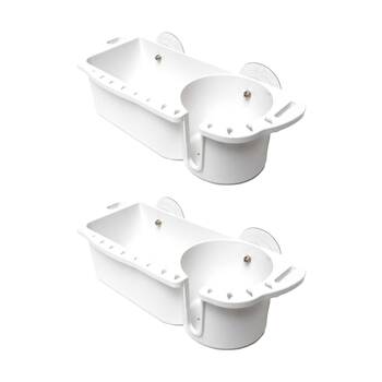 2PK Sea Pro Boat/Watercraft Caddy Organiser Storage W/ Drink Cup Holder White