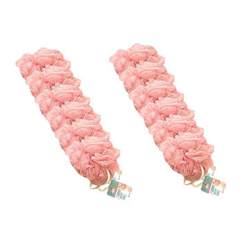 12PK Ideal Bath Luxury Shower Cleansing Loofah Ball 80g Assorted Colours