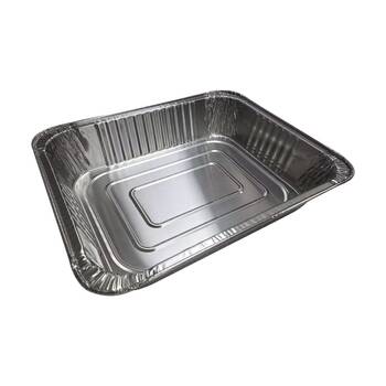 12x 3pc Partyware Single Use Foil Tray Set Rectangular 360x290x78mm