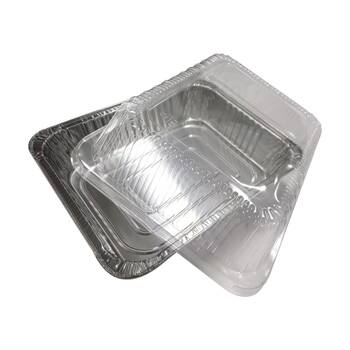 24x 3pc Partyware Single Use Foil Tray Set Rectangular 360x290x78mm