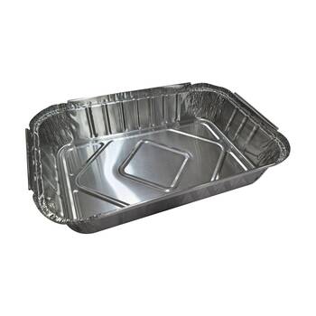 24x 4pc Partyware Single Use Foil Tray Set Rectangular 310x205x60mm