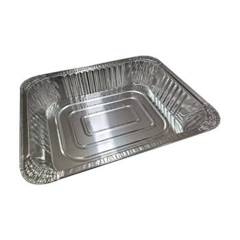 12x 10pc Partyware Single Use Foil Tray Set Rectangular 320x250x60mm