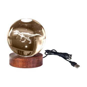 Art + Tech 3D Crystal Ball Colour Changing Lamp USB Powered T-Rex