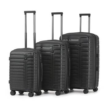 3pc Tosca Astro Cases Hard Shell Travel Suitcases Luggage Set Black
