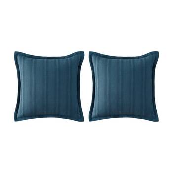 2PK Bianca Ashcombe Blue Cotton Waffle European Pillowcase 65x65cm