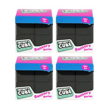 4PK Trend Hub Kids 5y+ Infinity Cube Ergonomic Sensory Fidget Toy Black