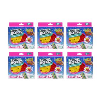 6PK Trend Hub Kids 3y+ Silicone Activity Board Wave 2 Sensory Toy Assorted