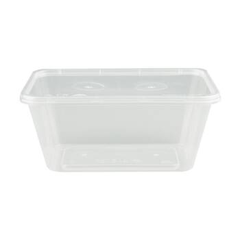 10x 20pc Partyware Rectangular Plastic Storage Container Set W/ Lids 750ml