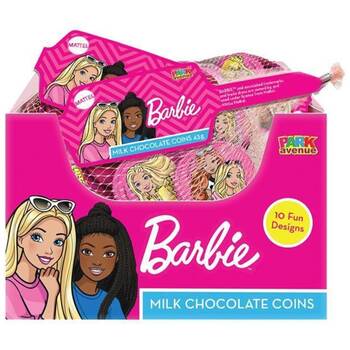 25PK Park Avenue Mattel Barbie Milk Chocolate Coins Confectionary 43g