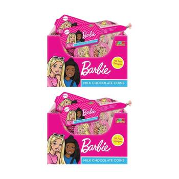 50PK Park Avenue Mattel Barbie Milk Chocolate Coins Confectionary 43g