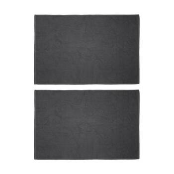 2PK Bambury Angove 950gsm Soft Absorbent Cotton Bath Mat 50x80cm Grey