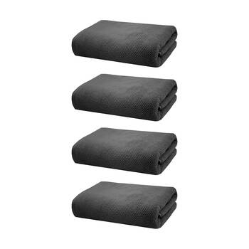 4PK Bambury Angove 600gsm Soft Absorbent Cotton Bath Sheet 80x160cm Grey