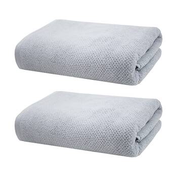 2PK Bambury Angove 600gsm Soft Absorbent Cotton Bath Sheet 80x160cm Blue
