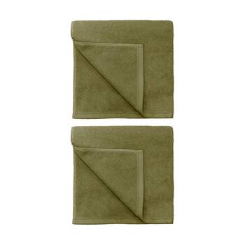 2PK Bambury Angove 600gsm Soft Absorbent Cotton Bath Sheet 80x160cm Green
