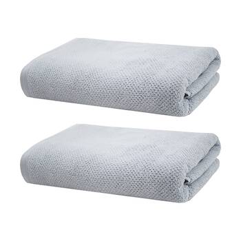 2PK Bambury Angove 600gsm Soft Absorbent Cotton Bath Towel 70x140cm Blue