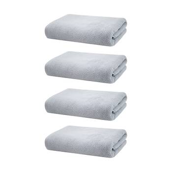 4PK Bambury Angove 600gsm Soft Absorbent Cotton Bath Towel 70x140cm Blue