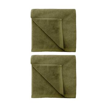 2PK Bambury Angove 600gsm Soft Absorbent Cotton Bath Towel 70x140cm Green