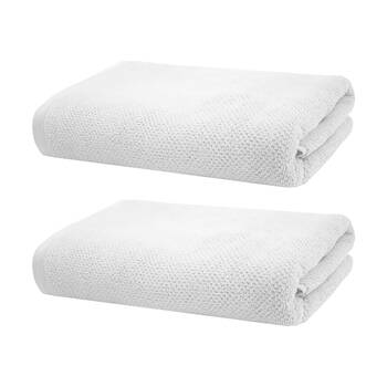 2PK Bambury Angove 600gsm Soft Absorbent Cotton Bath Towel 70x140cm White