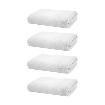 4PK Bambury Angove 600gsm Soft Absorbent Cotton Bath Towel 70x140cm White