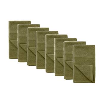 8PK Bambury Angove 600gsm Soft Absorbent Cotton Hand Towel 40x70cm Green